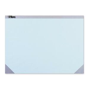 Tops Plain Paper Desk Pads - 22" Width x 17" Depth - 50 Sheets - Chipboard Backing - Paper - Blue