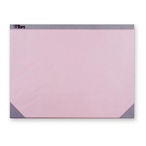 Tops Plain Paper Desk Pads - 22" Width x 17" Depth - 50 Sheets - Chipboard Backing - Paper - Pink, Gray