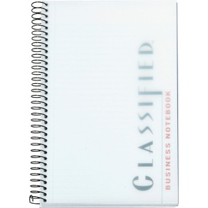 Tops Classified Business Notebook - 100 Sheet(s) - 20lb - Legal/Narrow Ruled - 5.5" x 8.5" - 1 Each - White