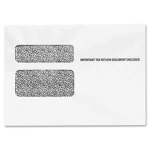 Tops W-2 Form Double Window Envelope - 9.5" x 5.62" - 24lb - Wove - 500 / Carton - White