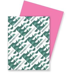 Wausau Paper Astrobrights Card Stock Paper - Letter - 8.5" x 11" - 65lb - Smooth - 250 x Sheet - Pulsar Pink