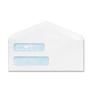MeadWestvaco Poly-Klear Double-window Envelope - 3.62" x 8.62" - 24lb - Gummed - Wove - 500 / Box - White