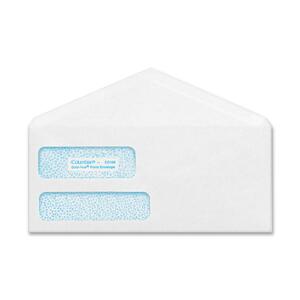 MeadWestvaco Poly-Klear Double-window Envelope - #9 (3.88" x 8.88") - 24lb - Gummed - Wove - 500 / Box - White
