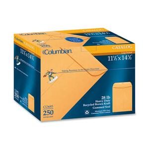 MeadWestvaco Columbian Open End Catalog Envelope - #14 1/2 (11.5" x 14.5") - 28lb - Gummed - Kraft - 250 / Box - Kraft