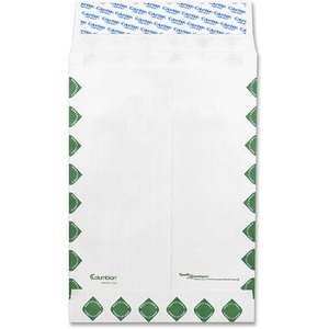 MeadWestvaco Columbian Lightweight Envelopes - 10" x 13" - 14lb - Self-sealing - Tyvek - 100 / Carton - White