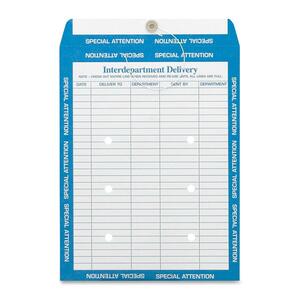 MeadWestvaco Columbian Special Attention Interdepartmental Envelope - #13 (10" x 13") - 28lb - String/Button - Kraft - 50 / Box - Silver