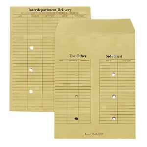 MeadWestvaco Columbian Re-Use-A-Seal Double-Sided Interdepartment Envelope - #13 (10" x 13") - 28lb - Kraft - 50 / Box - Brown