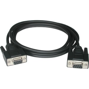 C2G 6ft DB9 F/F Null Modem Cable - Black - DB-9 Female - DB-9 Female - 6ft - Black