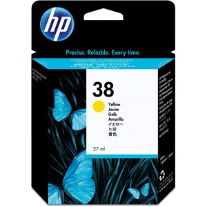 HP No. 38 Yellow Ink Cartridge - Inkjet - 840 Page - Yellow