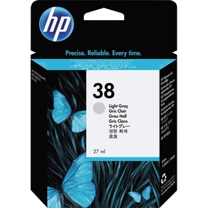 HP No. 38 Light Gray Vivera Inkjet Cartridge - Inkjet - Light Gray