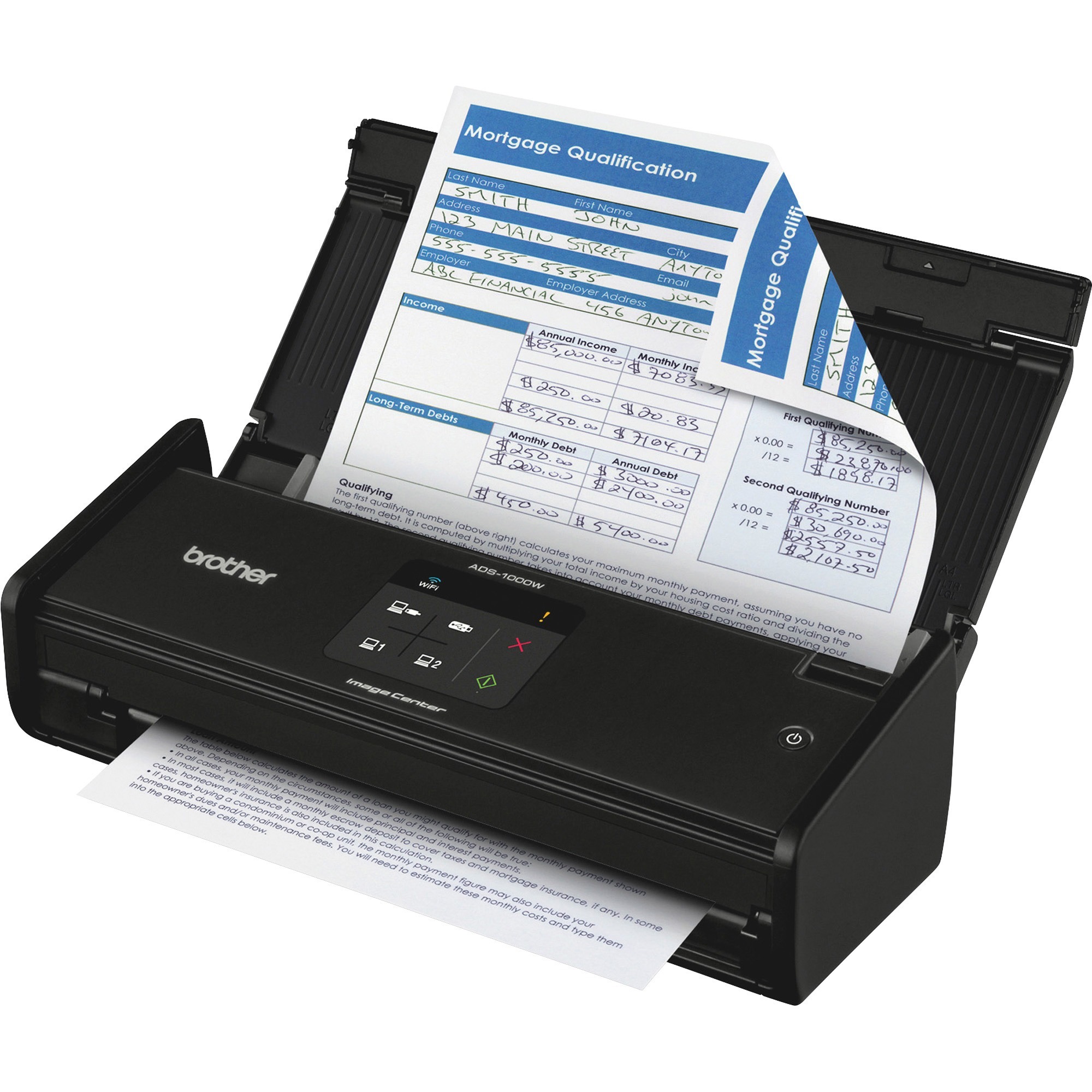 Brother ImageCenter™ ADS-1000W Compact - Color - Desktop Scanner with