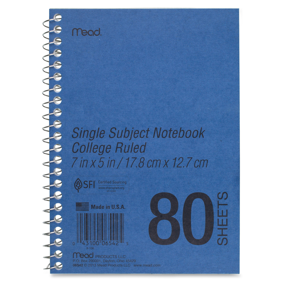 Mead Heavyweight Single Subject Notebook MEA06542