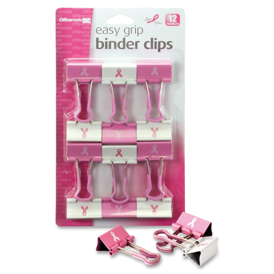 OIC Breast Cancer Awareness Binder Clips OIC08905