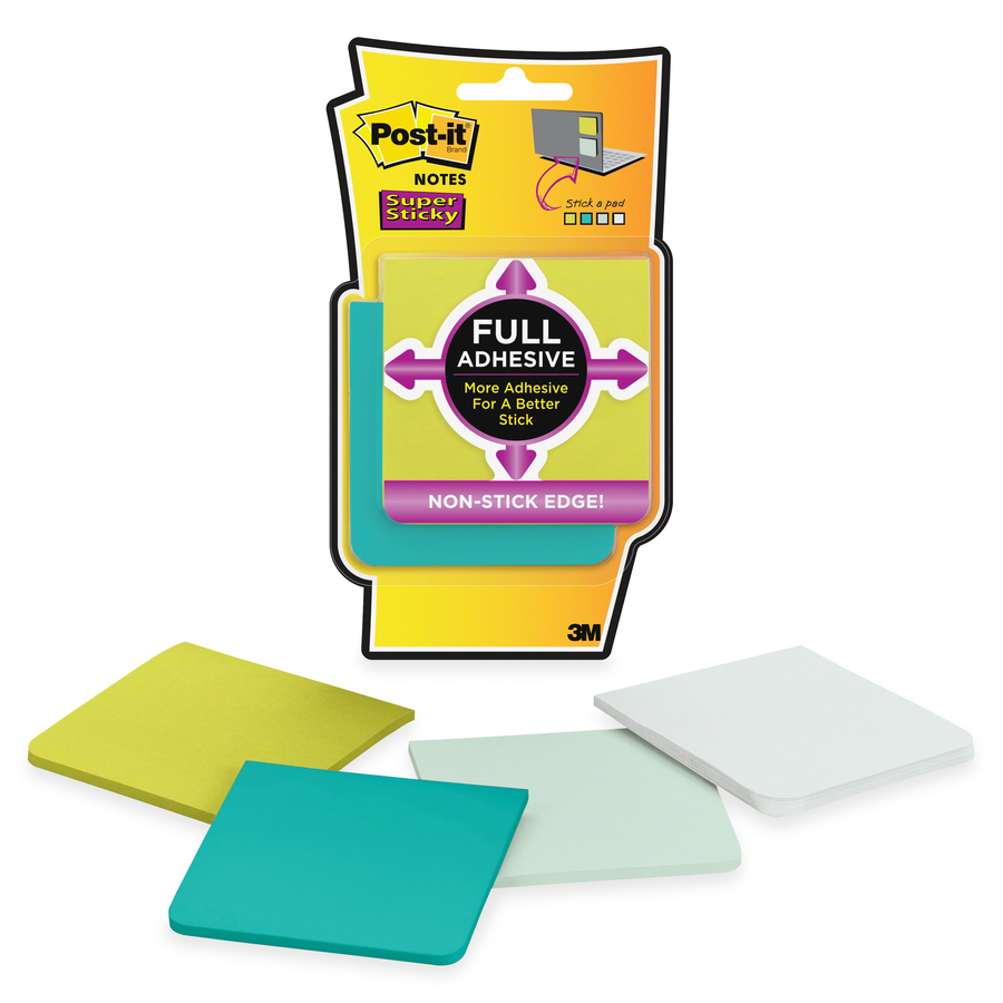 Postit 3x3 Super Sticky Full Adhesive Notes MMMF3304SSFM