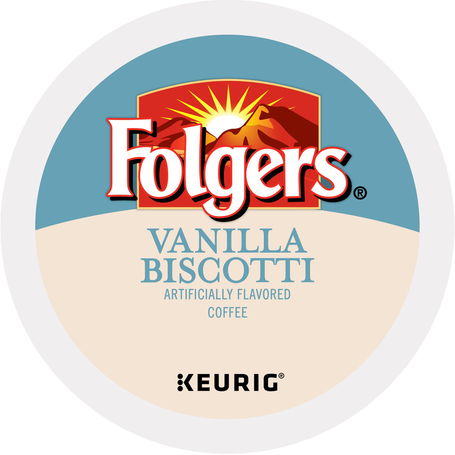 Folgers Gourmet Selection Vanilla Biscotti Coffee - Regular - K-Cup - 24 / Box