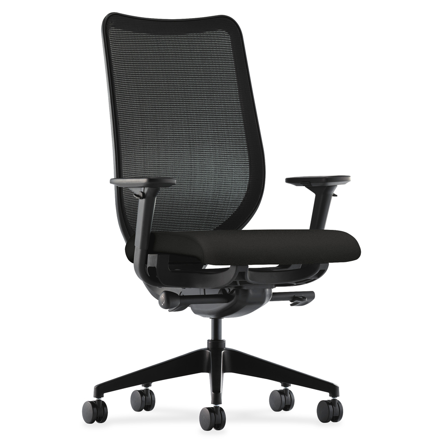 The Hon Company Hon Nucleus Knit Mesh Back Task Chair - Polyester Black Seat - Steel Frame - 5-star Base - 20 Seat Width X 20 Seat Depth - 28.8 Width X 25.8 Depth X 45.3 Height