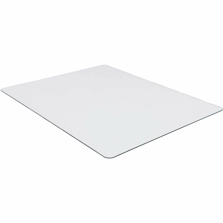Lorell Tempered Glass Chairmat - Floor - 60 Length X 48 Width X 0.25 Thickness - Rectangle - Tempered Glass - Clear