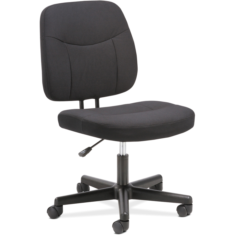 HON Seating Fixed Arms Fabric Task Chair - Fabric Black Seat - Fabric Black Back - 5-star Base - Black - 19.25 Seat Width x 18 Seat Depth - 25.2 Width x 37.8 Height