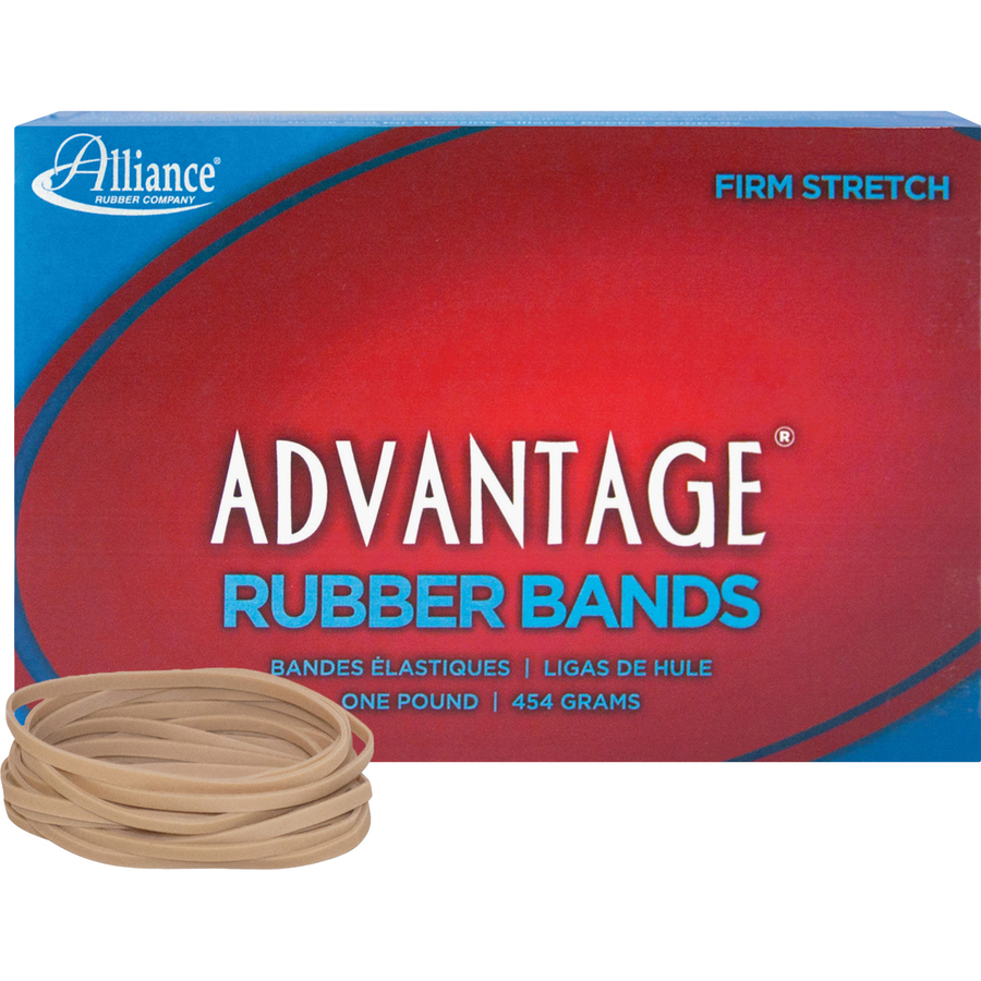 Alliance Rubber Company Alliance Rubber 26335 Advantage Rubber Bands - Size #33 - Approx. 600 Bands - 3 1/2 X 1/8 - Natural Crepe - 1 Lb Box