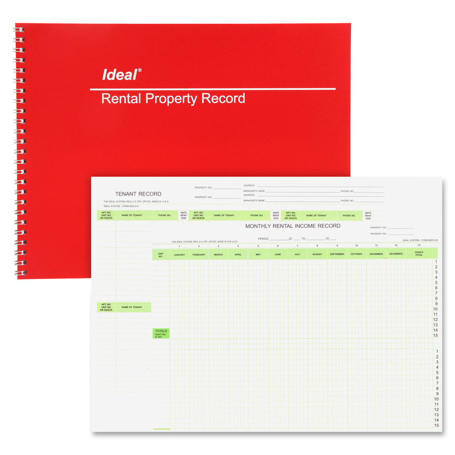 Dome Rental Property Record Book DOMM2512