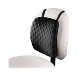 Halfback Back Support Chair Pad, 13w x 1-1/2d x 13-3/4h, Black  MPN:82021