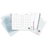 DAY TIMER 2 Pages Per Month Pink Ribbon Add in Packs Monthly 375 x 675 January till December 1 Month Per 2 Pages White Gray