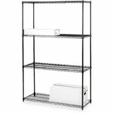 Lorell 4-Tier Industrial Wire Shelving