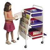 "Balt TuBBs Wheasel Mobile Cart - 4 Shelf - 3"" Caster - Metal, Steel - 27.5"" x 27"" x 48"" - White"