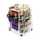 "Balt Read-A-Round Book Display - 34.75"" - 15 Pocket(s) - Steel - White"