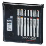 Chartpak Rapidograph Calligraphy 7 Pen Set CHA3165SP7