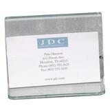 Deflect-o Glasstique Business Card Holder - Plastic - Green