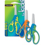 "Fiskars Softgrip Kid's Scissors - 1.75"" Cutting Length - Pointed - Straight-Left/Right - Steel - Blue, Red"