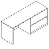 HON 10500 Series Right Pedestal Credenza with Lateral File