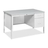 "HON 34000 Series Steel Right Pedestal Desk - 29.5"" Height x 48"" Width x 30"" Depth - Single Pedestal on Right Side - Steel"