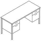 HON 34000 Series Kneespace Credenza
