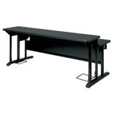 "HON Computer Training Table - Rectangle - 26"" x 60"" x 34"" - Steel, PVC - Pattern Graphite Top, Black Base"