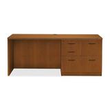 "HON Park Avenue Right Credenza with Black Loop Handle - 29.5"" Height x 72"" Width x 24"" Depth - Beaded Edge - Wood - Bourbon Cherry"