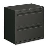 "HON 772 Series Lateral File With Drawers - 28.37"" Height x 42"" Width x 19.25"" Depth - Metal - 2 Drawer(s) - Charcoal"
