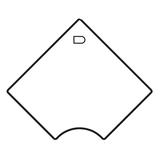 "HON Initiate Corner Worksurface - 36"" x 24"" x 1.12"" - Particleboard - Nebula"