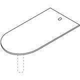 "HON Initiate Peninsula Worksurface - 36"" x 72"" - Particleboard - Light Gray"