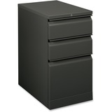 HON Flagship Series Mobile Pedestal File - 2 x Box, 1 x File Drawer(s) - Security Lock - Charcoal