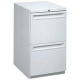 "HON Radius File/File Mobile ""K"" Pull Pedestal - 28"" Height x 15"" Width x 22.88"" Depth - Light Gray"