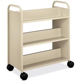 "HON Mobile Utility Truck With 6 Slant Shelves - 6 Shelf - 400 lb Capacity - Steel - 36"" x 18"" x 43"" - Putty"