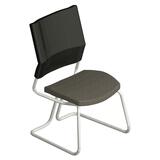 "HON Alaris 4245 Armless Guest Chair - Steel Titanium Frame - 23.25"" x 25"" x 38"" - Iron Seat"