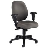 "HON 7823 Mid-Back Posture Control Task Chair - Black Frame - 26.87"" x 35.5"" x 43.5"" - Gray Seat"