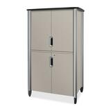 "HON Tercero Collection Video Console - 78"" Height x 46"" Width x 33"" Depth - Gray, Titanium"
