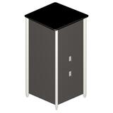 "HON Tercero Collection Video Console - 78"" Height x 46"" Width x 33"" Depth - Graphite, Titanium"