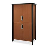"HON Tercero Collection Video Consoles - 78"" Height x 46"" Width x 33"" Depth - Henna Cherry, Black"