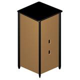 "HON Tercero Collection Video Console - 78"" Height x 46"" Width x 33"" Depth - Medium Oak, Black"