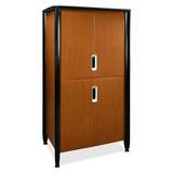 "HON Tercero Collection Video Console - 78"" Height x 46"" Width x 33"" Depth - Black, Mahogany"